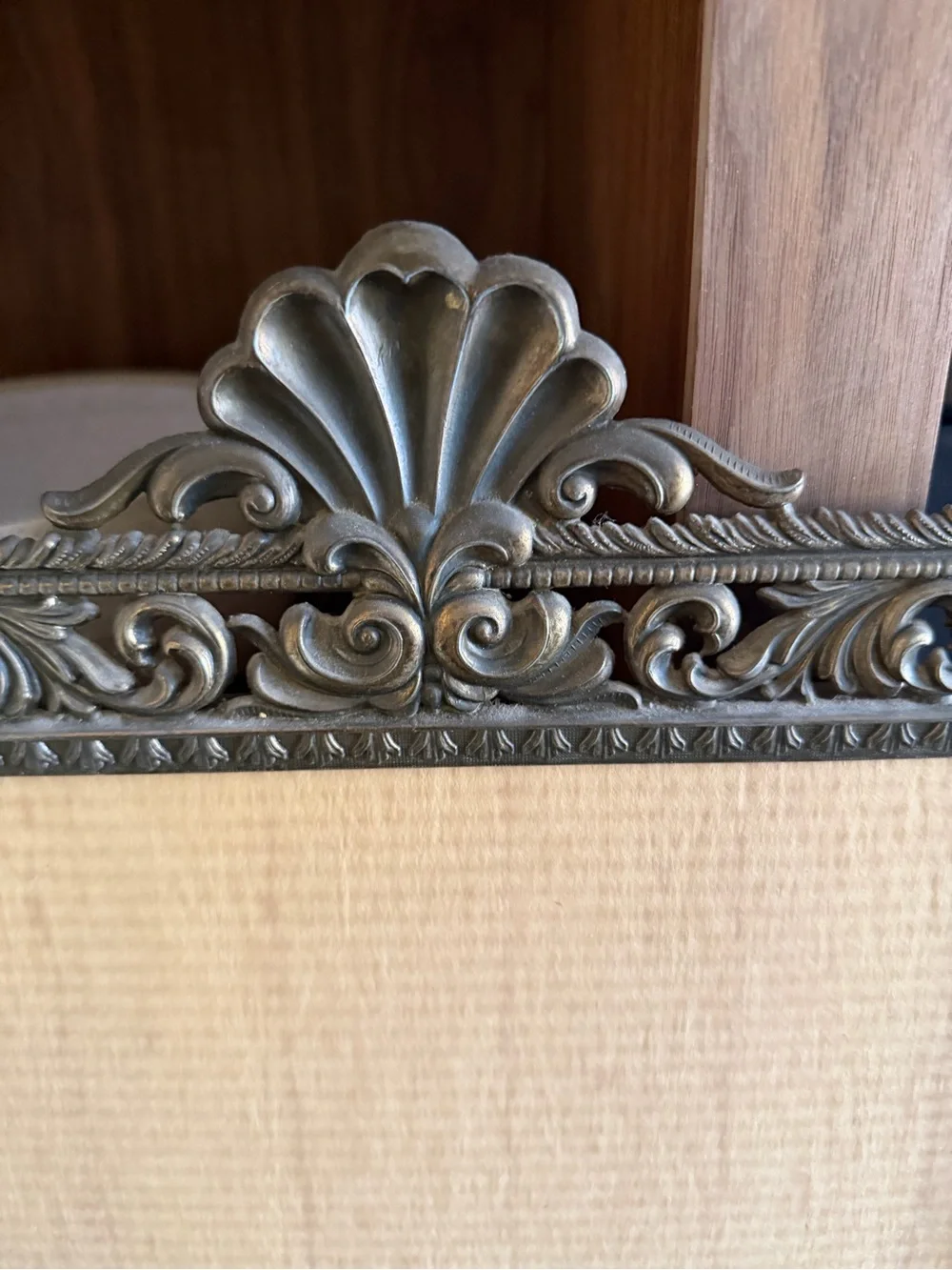 Vintage Ornate Brass Metal Picture Frame Italy